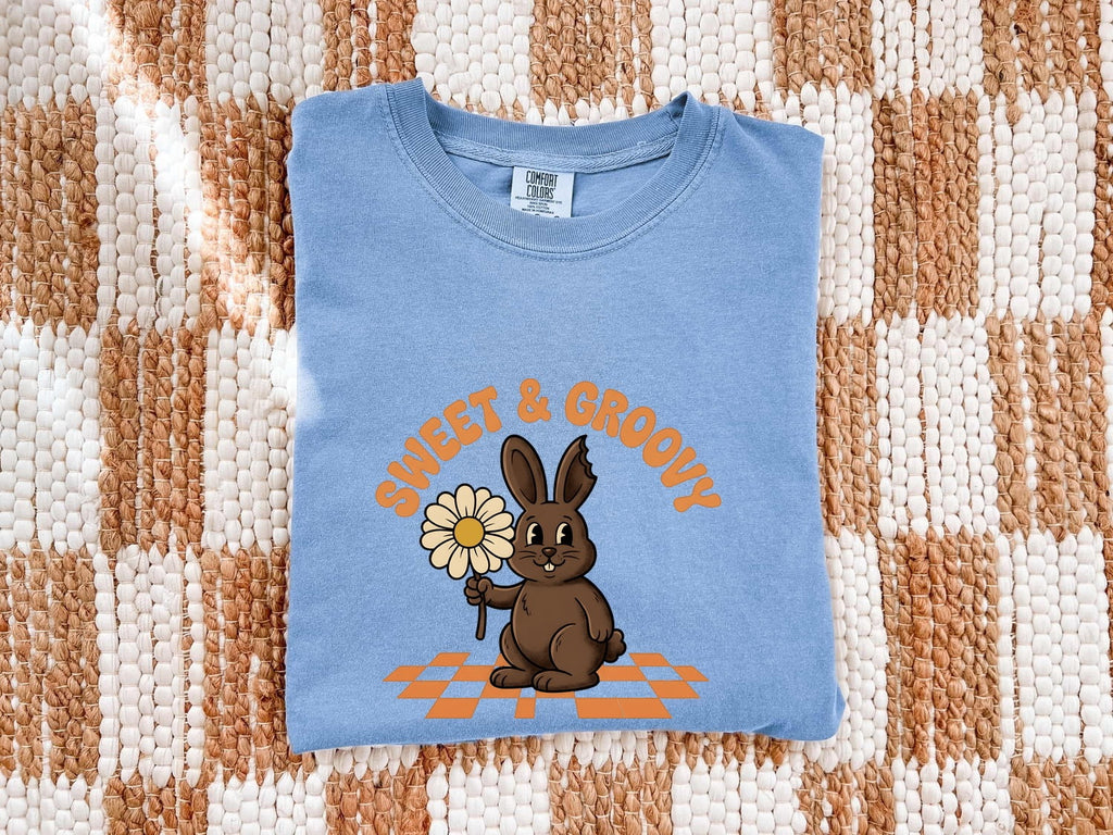Hare Blossom Shirt Easter Pets Gift Women Classic Tee Rabbit T-Shirt Easter Fan Bunny Tshirt Animal Graphic Animated Grid Tshirt