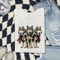 Wolf Group Shirt Christmas Pet Gift Women Line Art Tee Pack T-Shirt X