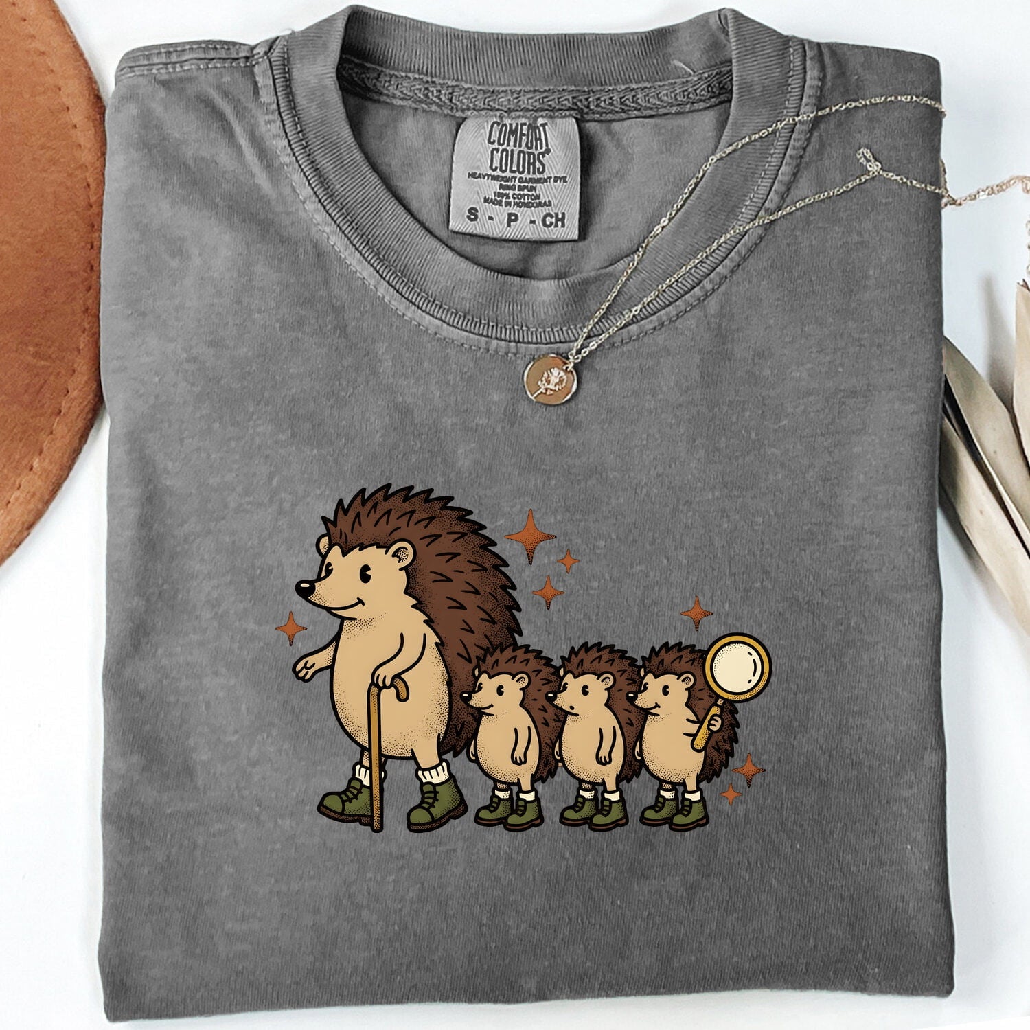 Hedgehog Pack Shirt Moms Pets Gift Women Sweet Tee Porcupine T-Shirt Mother Fan Cute Illustration Classic Twinkling Stars Tshirt
