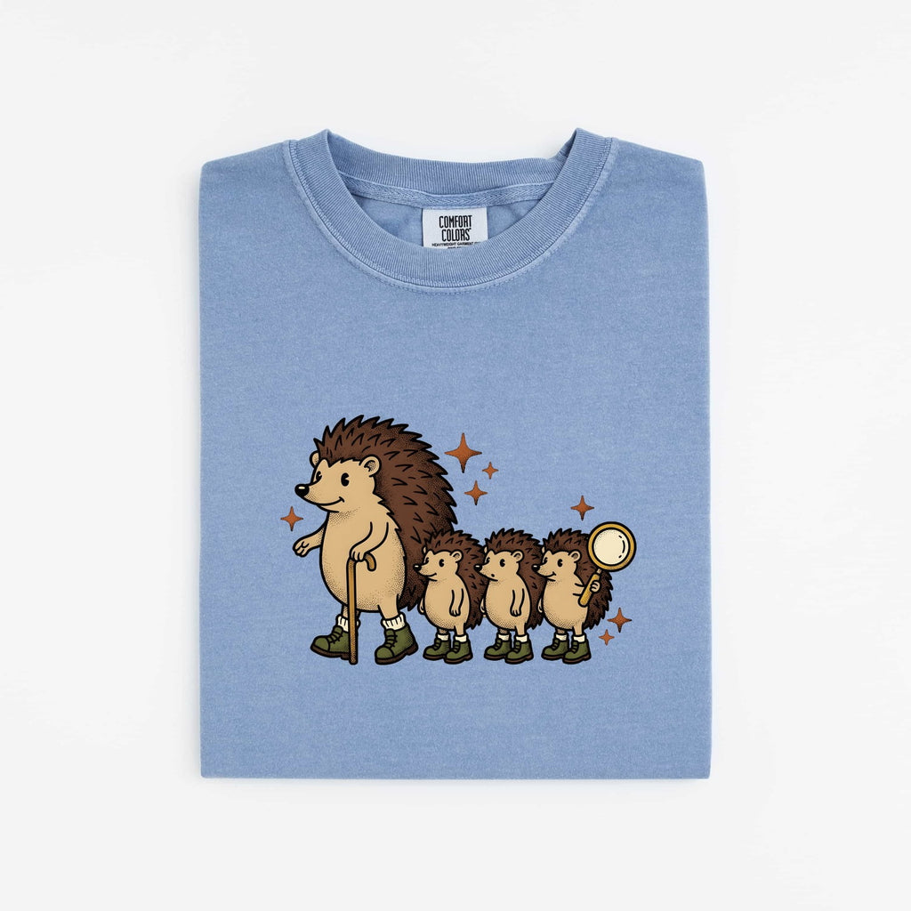 Hedgehog Pack Shirt Moms Pets Gift Women Sweet Tee Porcupine T-Shirt Mother Fan Cute Illustration Classic Twinkling Stars Tshirt