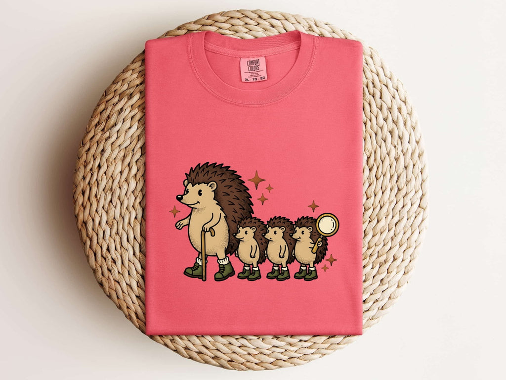 Hedgehog Pack Shirt Moms Pets Gift Women Sweet Tee Porcupine T-Shirt Mother Fan Cute Illustration Classic Twinkling Stars Tshirt