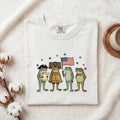 Usa Frogs Shirt America Pets Gift Women Line Art Tee Toad T-Shirt Patriotic Fan Drawing Graphic Sketch Stars And Stripes Tshirt