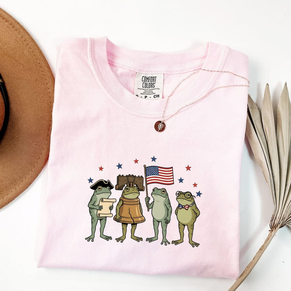 Usa Frogs Shirt America Pets Gift Women Line Art Tee Toad T-Shirt Patriotic Fan Drawing Graphic Sketch Stars And Stripes Tshirt