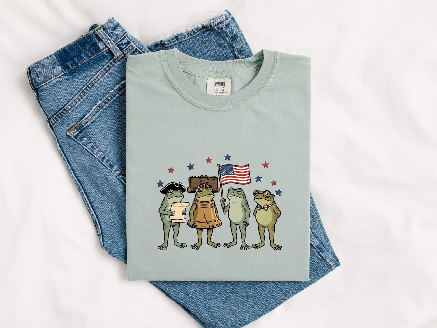 Usa Frogs Shirt America Pets Gift Women Line Art Tee Toad T-Shirt Patriotic Fan Drawing Graphic Sketch Stars And Stripes Tshirt