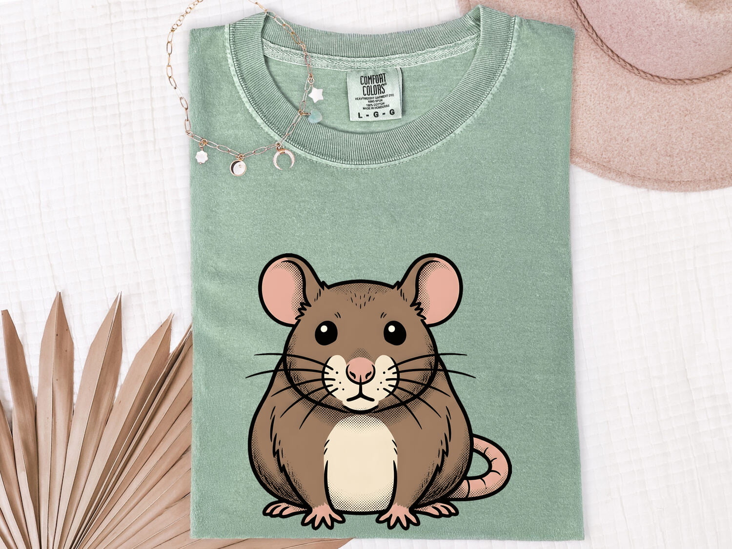 Cartoon Rat Shirt Cute Pet Gift Women Anime Tee Rodent T-Shirt Adorable Fan Rodent Tshirt Animal Graphic Line Art Mouse Whiskers Tshirt