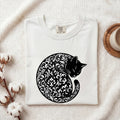 Blossom Feline Shirt Cat Pet Gift Women Folk Tee Cat T-Shirt Cat Fan Animal Tshirt Pet Graphic Classic Greenery Tshirt