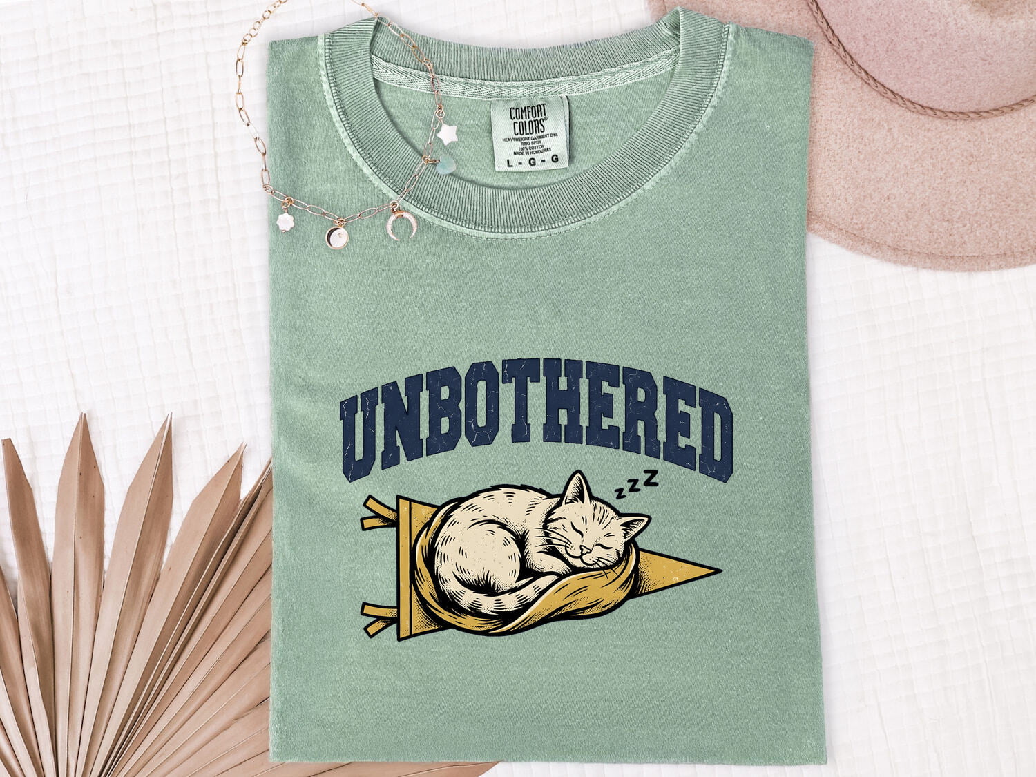 Napping Cat Shirt for Women – Cottagecore Retro Vintage Sketch Ribbon Kitten Graphic Tee