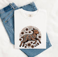 Lamb Sketch Shirt for Women – Easter Tribal Floral Pattern Sheep Graphic Tee