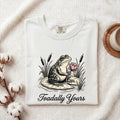 Toad Bloom Shirt Valentine Pets Gift Women Antique Tee Frog T-Shirt Love Fan Vintage Tshirt Animal Graphic Doodle Lotus Leaf Tshirt