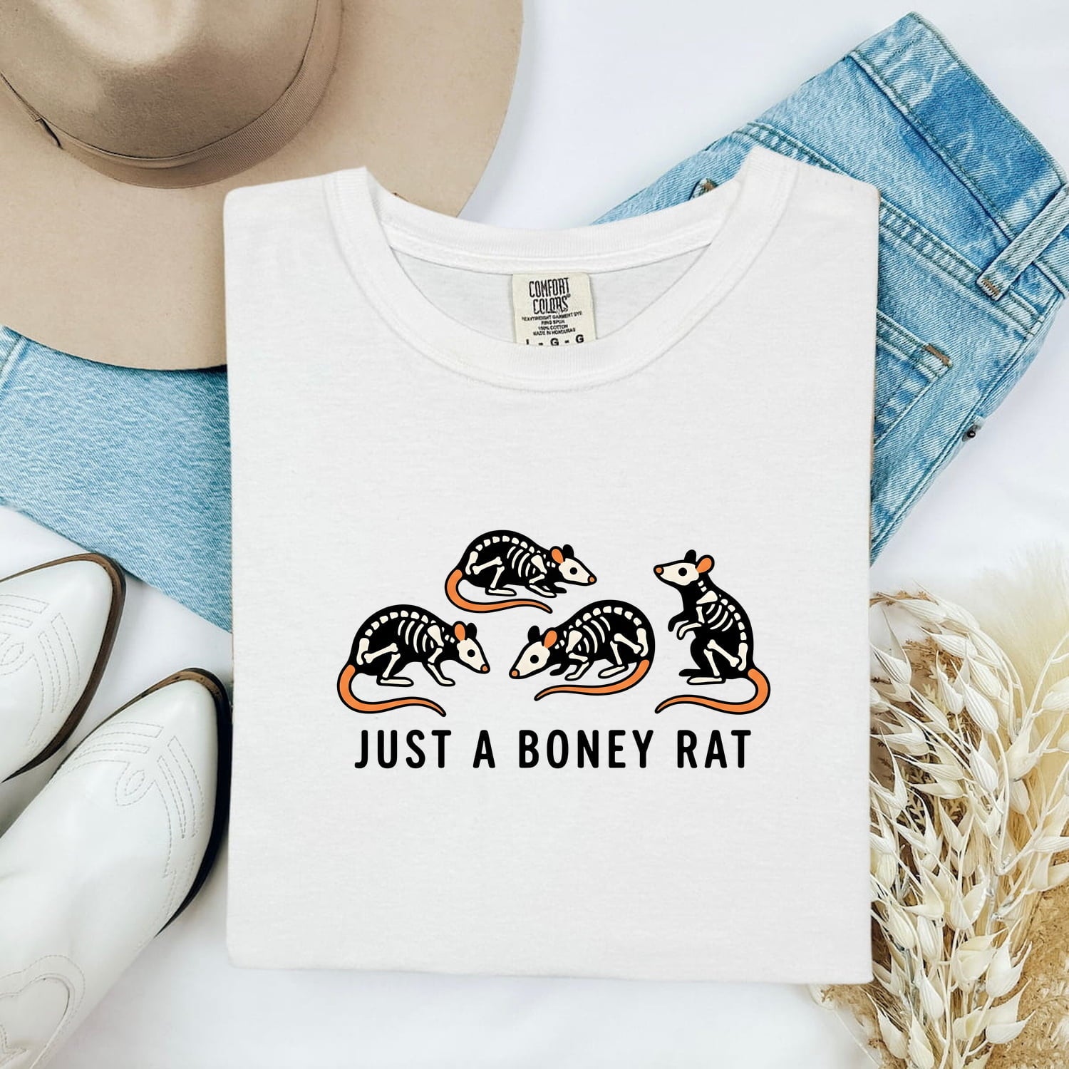 Skull Mouse Shirt Halloween Pet Gift Women Comic Tee Rodent T-Shirt Horror Fan Cartoon Tshirt Animal Graphic Vintage Bright Tail Tshirt