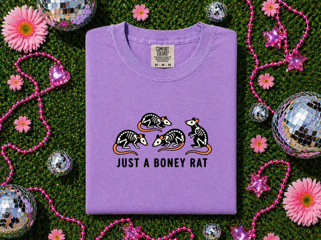 Skull Mouse Shirt Halloween Pet Gift Women Comic Tee Rodent T-Shirt Horror Fan Cartoon Tshirt Animal Graphic Vintage Bright Tail Tshirt