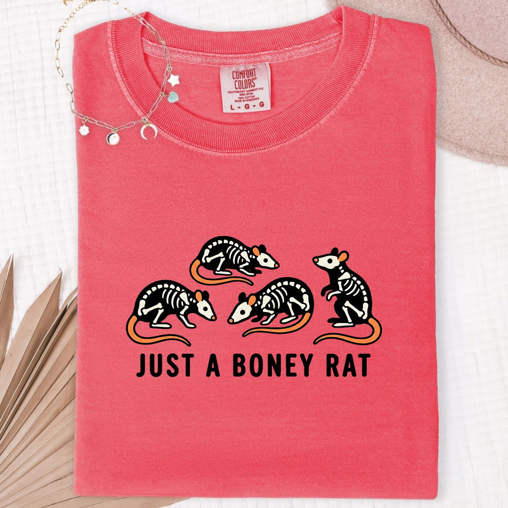 Skull Mouse Shirt Halloween Pet Gift Women Comic Tee Rodent T-Shirt Horror Fan Cartoon Tshirt Animal Graphic Vintage Bright Tail Tshirt
