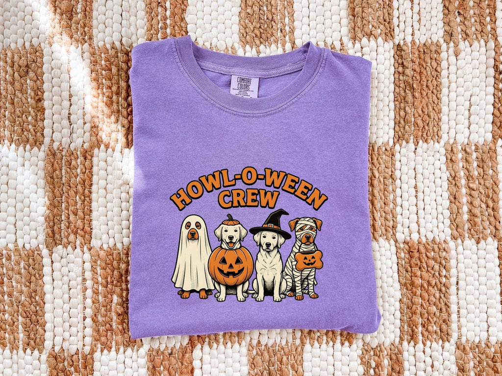 Spooky Dogs Shirt Halloween Pet Gift Women Comic Tee Scary Dogs T-Shirt Halloween Fan Creepy Canine Graphic Tshirt Retro Outfits Tshirt