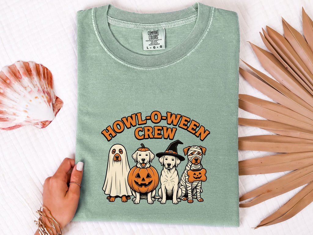 Spooky Dogs Shirt Halloween Pet Gift Women Comic Tee Scary Dogs T-Shirt Halloween Fan Creepy Canine Graphic Tshirt Retro Outfits Tshirt
