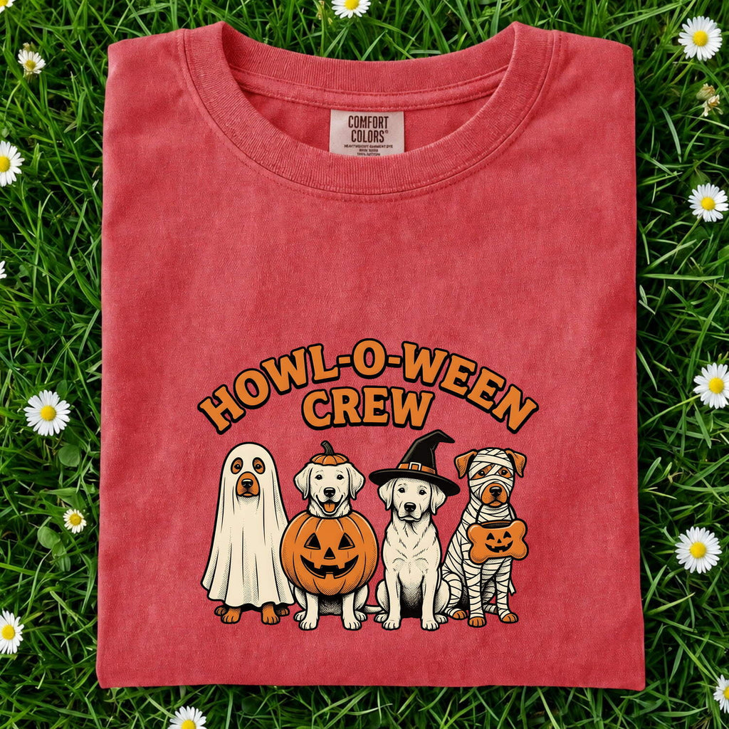 Spooky Dogs Shirt Halloween Pet Gift Women Comic Tee Scary Dogs T-Shirt Halloween Fan Creepy Canine Graphic Tshirt Retro Outfits Tshirt