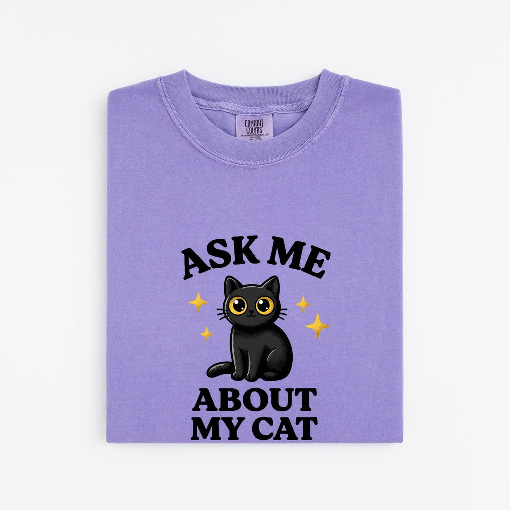 Black Cat Shirt Cat Pet Gift Women Cute Tee Kitty T-Shirt Cat Fan Feline Tshirt Animal Graphic Kawaii Sparkles Tshirt