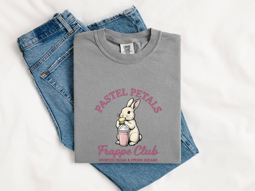 Rabbit Smoothie Shirt Easter Pet Gift Women Adorable Tee Smoothie T-Shirt Easter Fan Bunny Tshirt Cute Pet Graphic Retro Cookie Tshirt