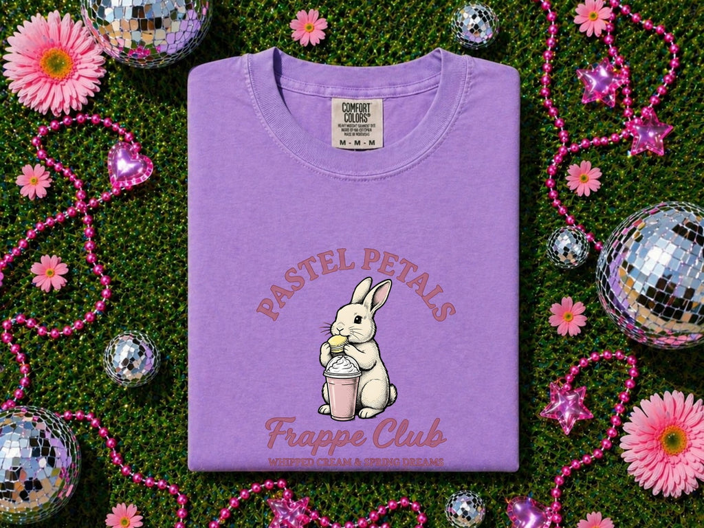 Rabbit Smoothie Shirt Easter Pet Gift Women Adorable Tee Smoothie T-Shirt Easter Fan Bunny Tshirt Cute Pet Graphic Retro Cookie Tshirt