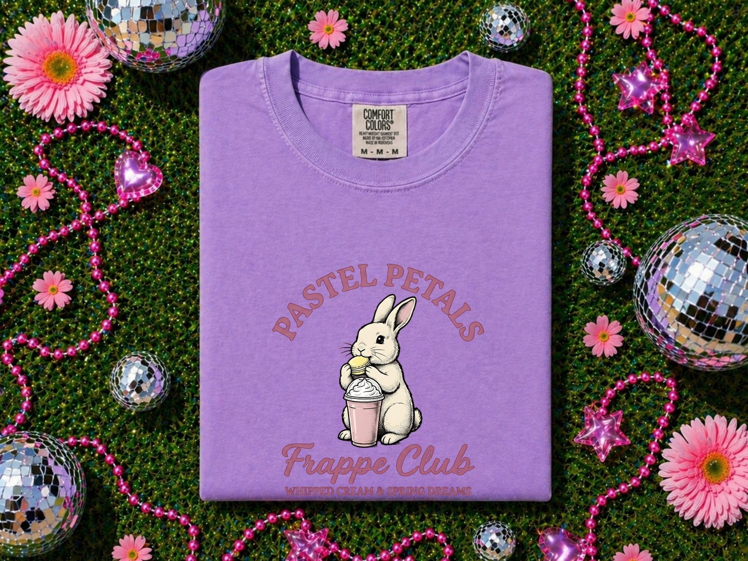 Rabbit Smoothie Shirt Easter Pet Gift Women Adorable Tee Smoothie T-Shirt Easter Fan Bunny Tshirt Cute Pet Graphic Retro Cookie Tshirt
