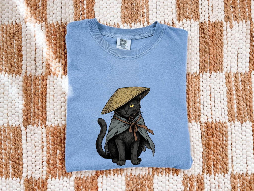 Black Kitty Shirt Cat Pet Gift Women Sketch Tee Cat T-Shirt Cat Fan Feline Tshirt Pet Graphic Retro Sun Hat Tshirt
