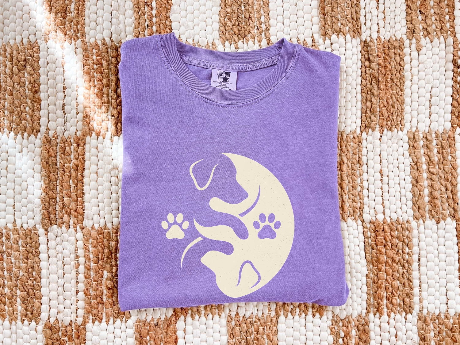 Dog Outline Shirt Dog Pets Gift Women Simple Tee Canine T-Shirt Dog Fan Puppy Tshirt Pet Graphic Retro Paw Marks Tshirt