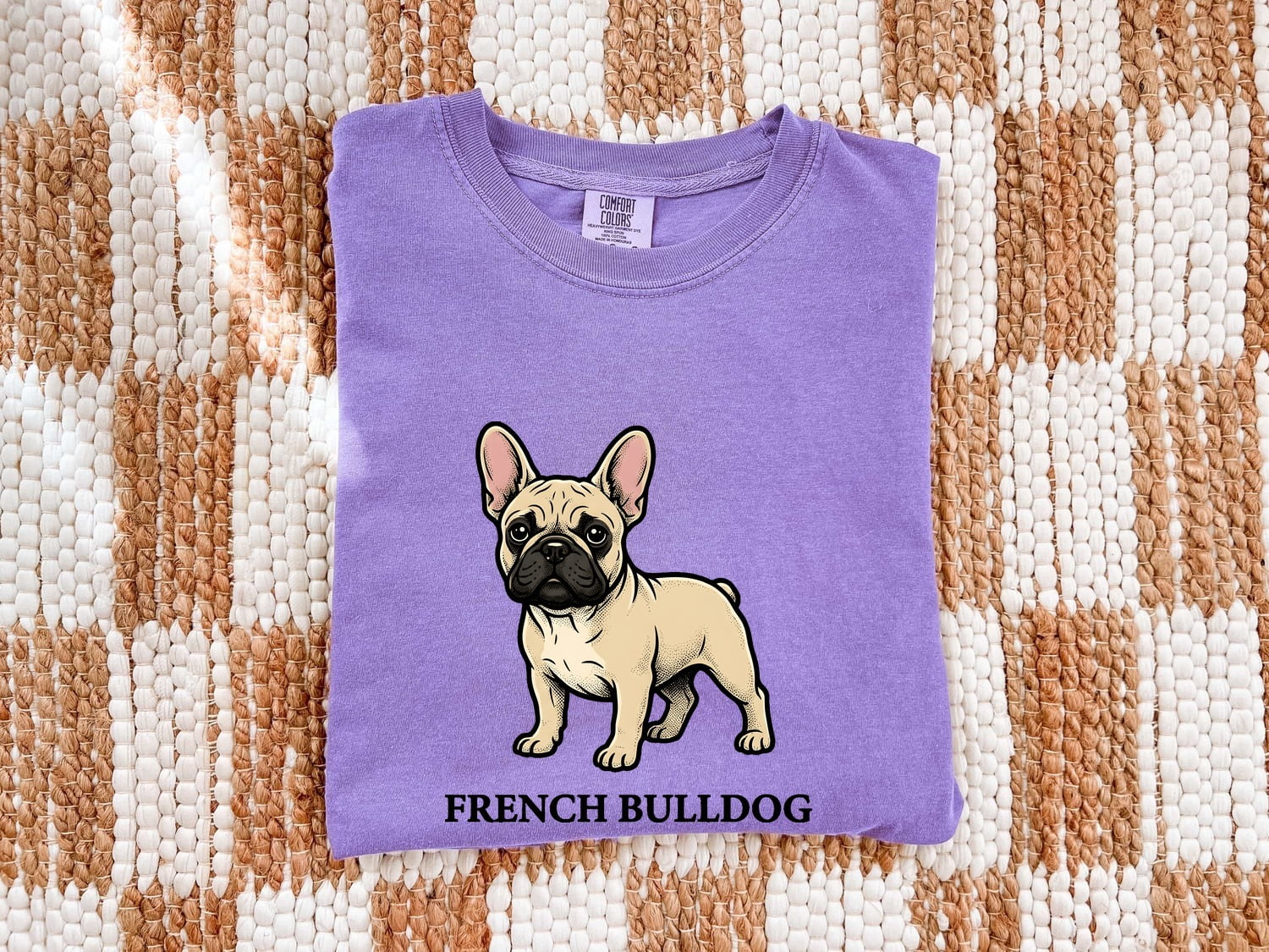 French Bulldog Shirt Dog Pets Gift Women Cartoon Tee Bulldog T-Shirt Dog Fan Puppy Tshirt Animal Graphic Retro Bold Lettering Tshirt