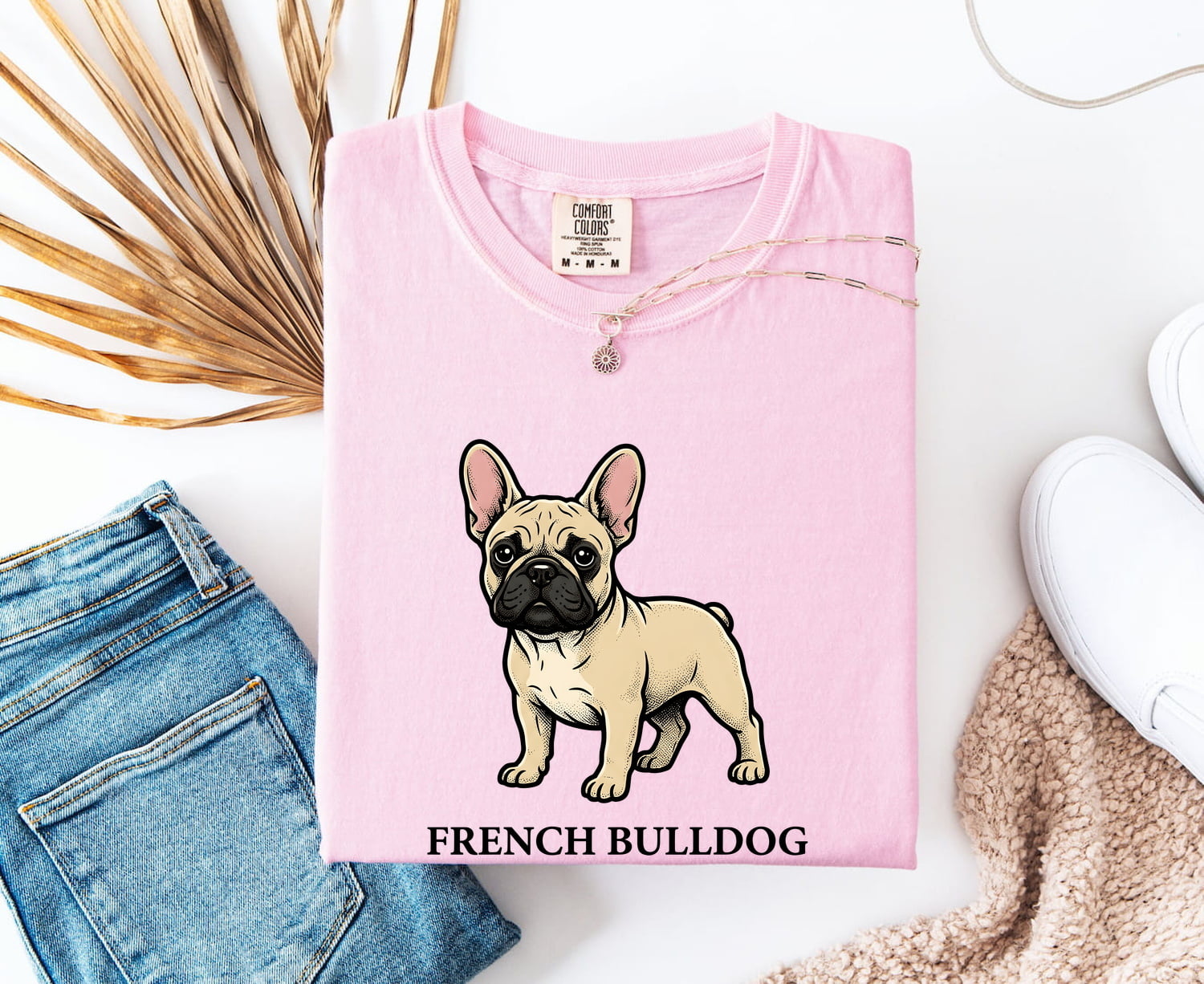 French Bulldog Shirt Dog Pets Gift Women Cartoon Tee Bulldog T-Shirt Dog Fan Puppy Tshirt Animal Graphic Retro Bold Lettering Tshirt