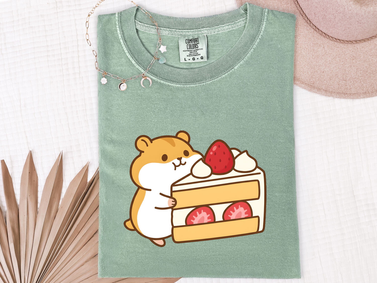 Hamster Cupcake Shirt Desserts Pet Gift Women Cute Tee Cupcake T-Shirt Dessert Fan Kawaii Tshirt Animal Graphic Comic Berry Tshirt