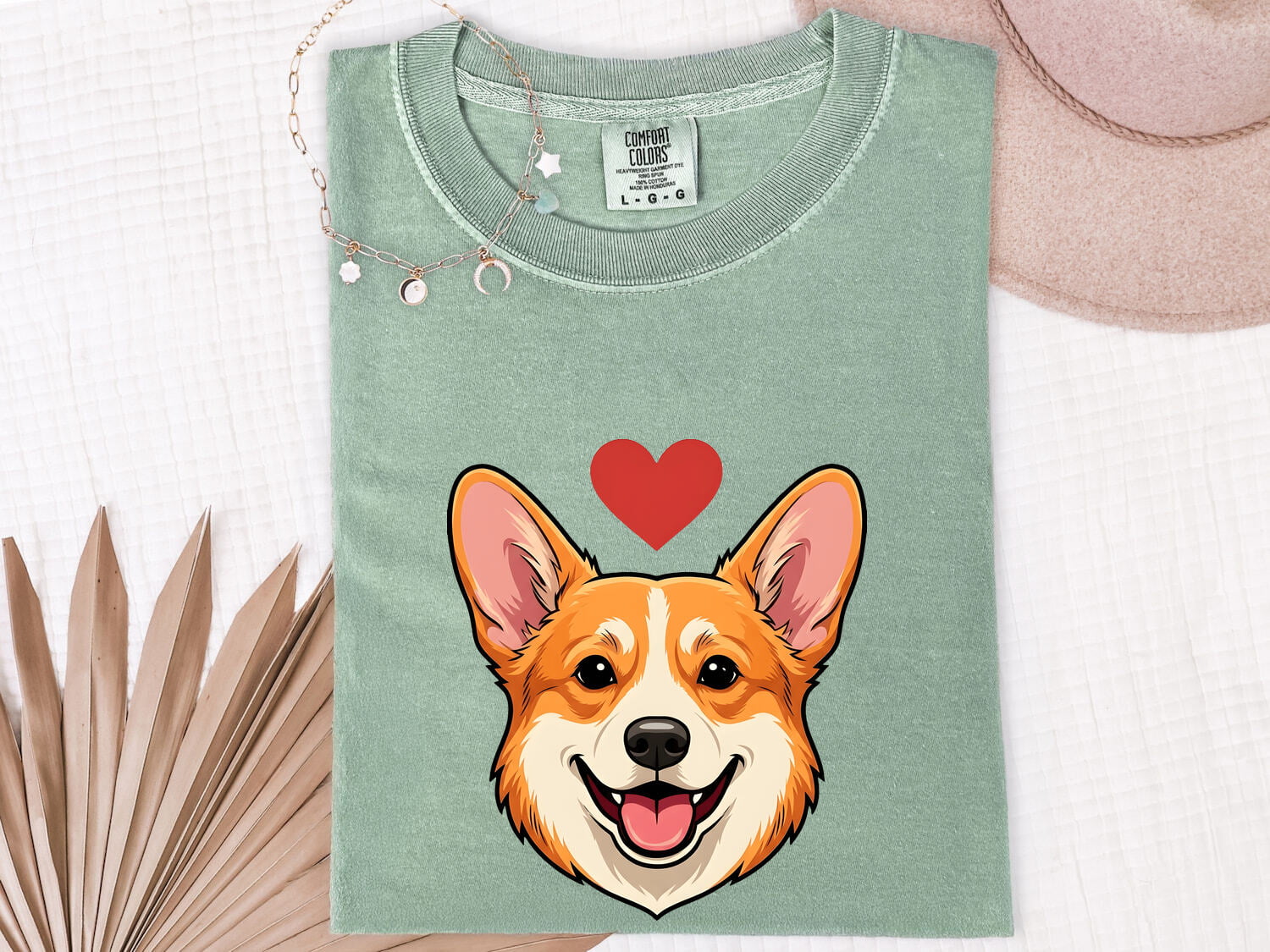 Corgi Puppy Shirt Dog Pet Supplies Gift Women Doodle Tee Puppy T-Shirt Dog Fan Pup Tshirt Pet Accessories Graphic Modern Heart Shape Tshirt