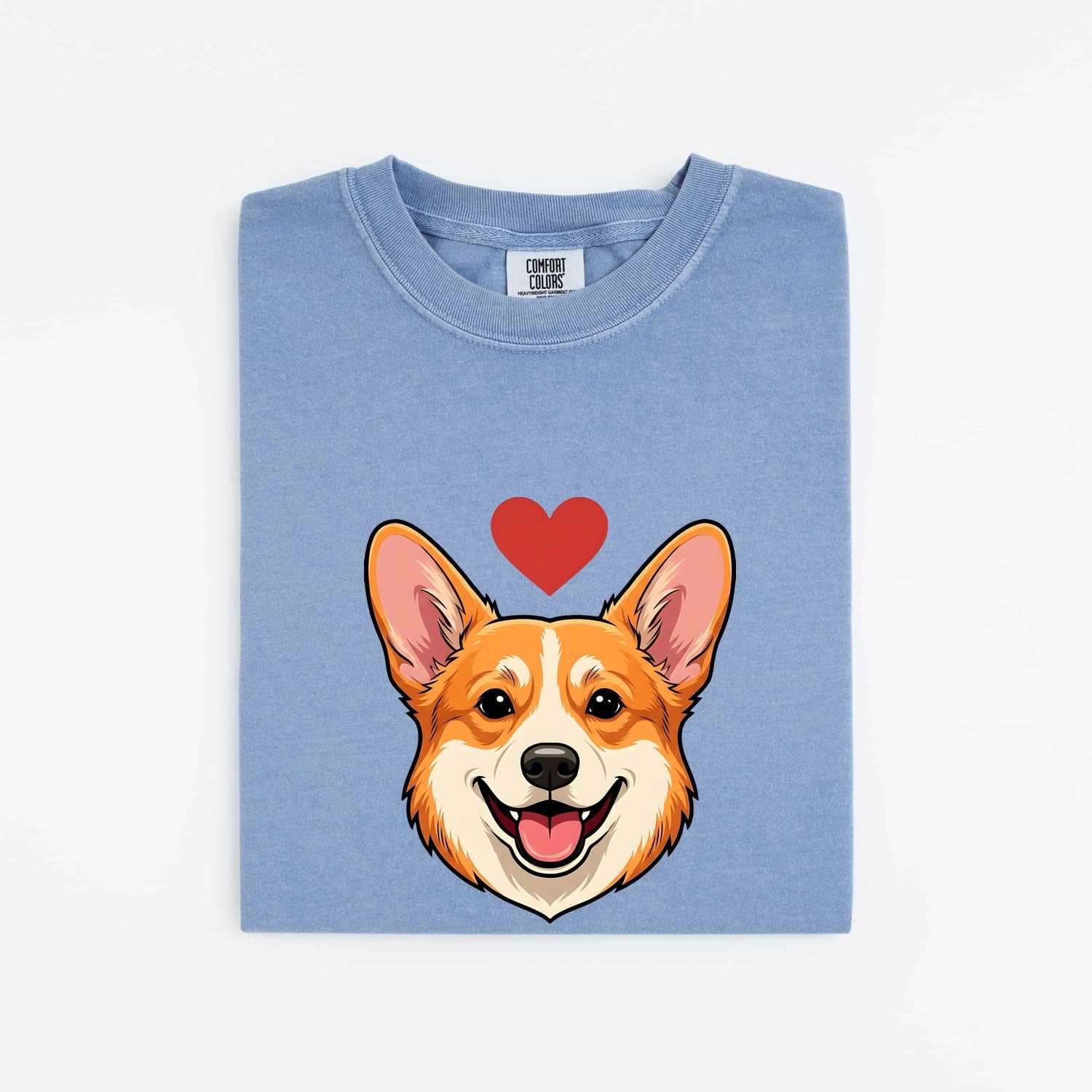 Corgi Puppy Shirt Dog Pet Supplies Gift Women Doodle Tee Puppy T-Shirt Dog Fan Pup Tshirt Pet Accessories Graphic Modern Heart Shape Tshirt