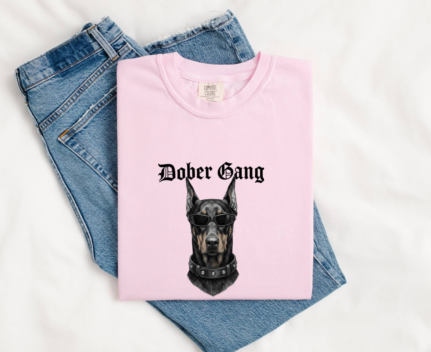 Doberman Dog Shirt Dog Pet Gift Women Realistic Tee Dobermann T-Shirt Dog Fan Realistic Tshirt Animal Graphic Vintage Sunglasses Tshirt
