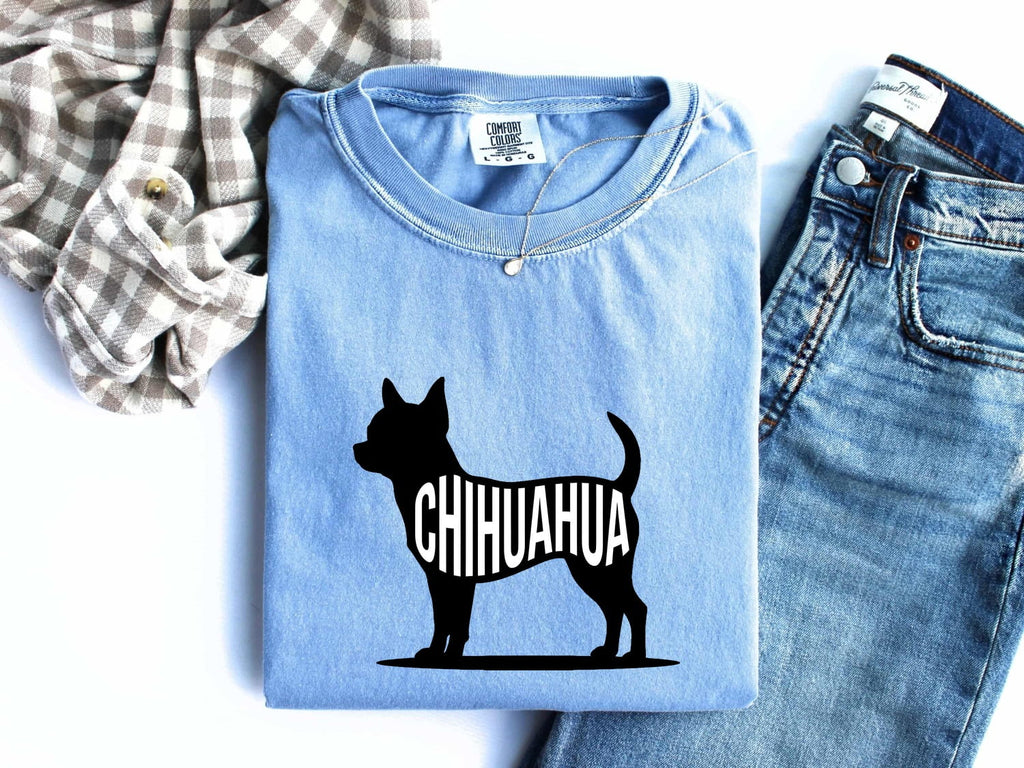 Chihuahua Shirt for Women – Plain Simple Stylish Clear Print Pet Accessories Dog Graphic Tee