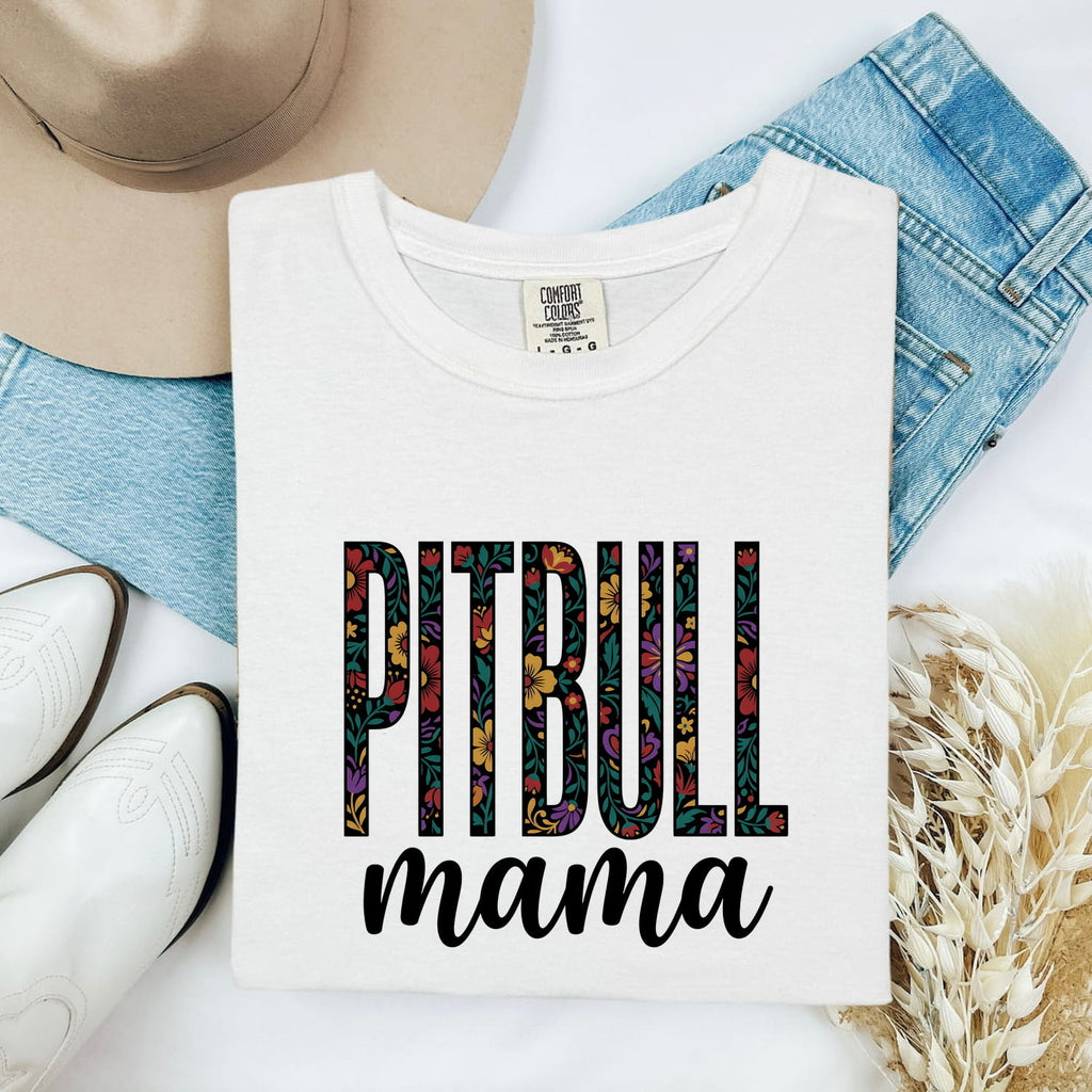 Floral Dog Mom Shirt for Women – Boho Vintage Flowers Canine Graphic Tee