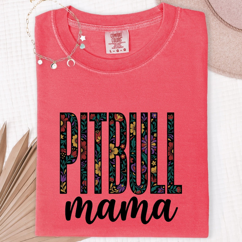 Floral Dog Mom Shirt for Women – Boho Vintage Flowers Canine Graphic Tee