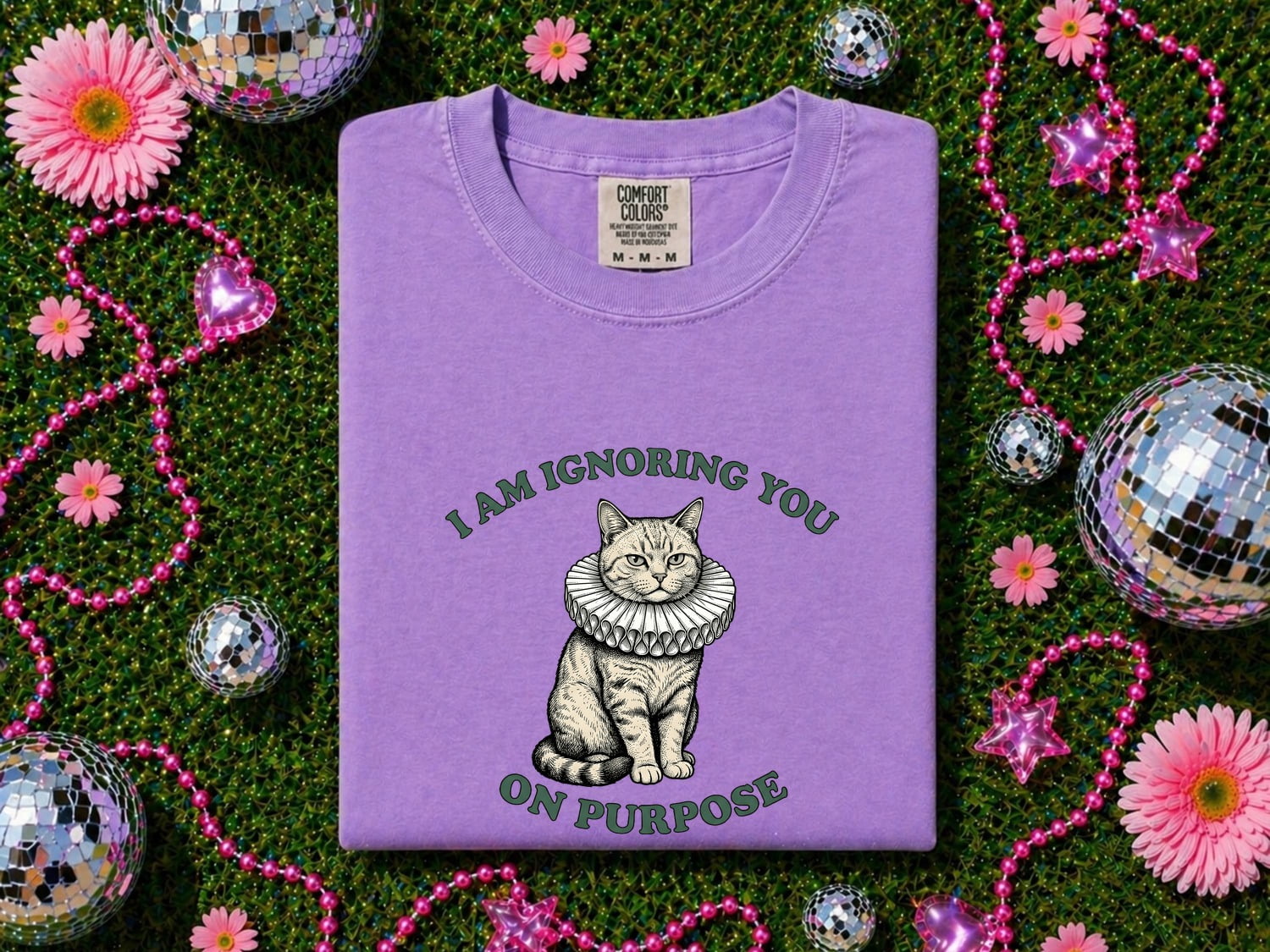 Cat Elizabethan Collar Shirt for Women – Funny Retro Vintage Sketch Kitten E Collar Graphic Tee