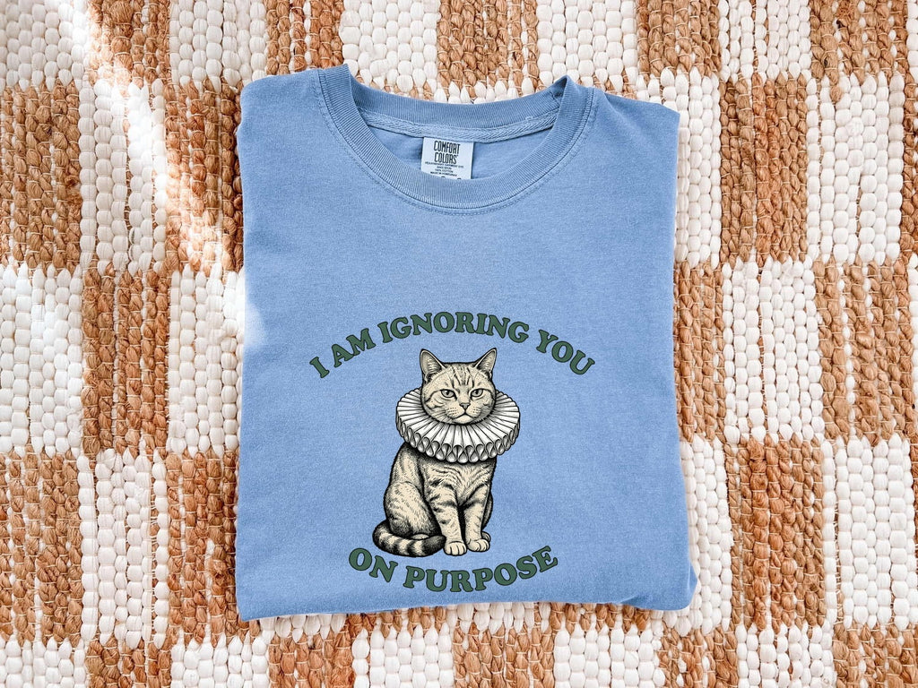 Cat Elizabethan Collar Shirt for Women – Funny Retro Vintage Sketch Kitten E Collar Graphic Tee