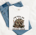 Christmas Raccoon Shirt for Women – Rustic Vintage Doodle Lights Peppermint Trash Panda Graphic Tee