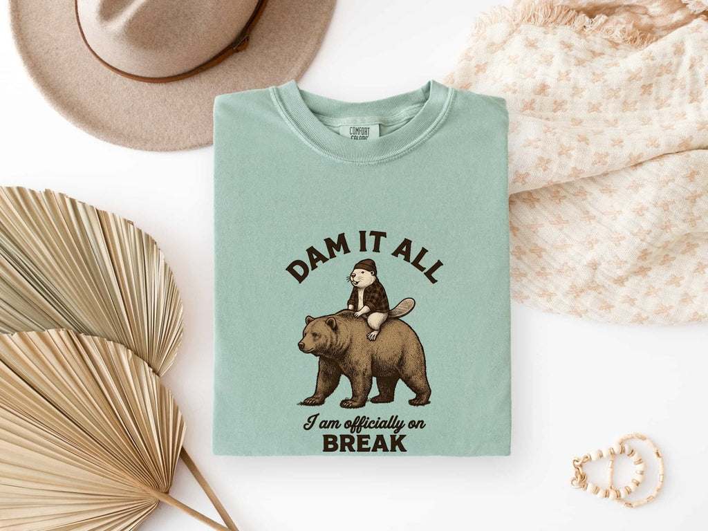 Beaver Shirt for Women – Funny Hand Drawn Line Art Flannel Illustrated Animal Graphic Tee