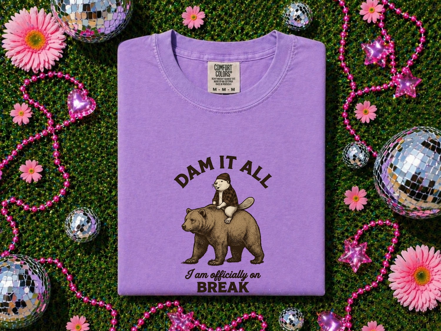 Beaver Shirt for Women – Funny Hand Drawn Line Art Flannel Illustrated Animal Graphic Tee
