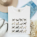 Dog Breed Pattern Shirt for Women – Antique Vintage Ink Drawing Scent Hound Animal Graphic Tee