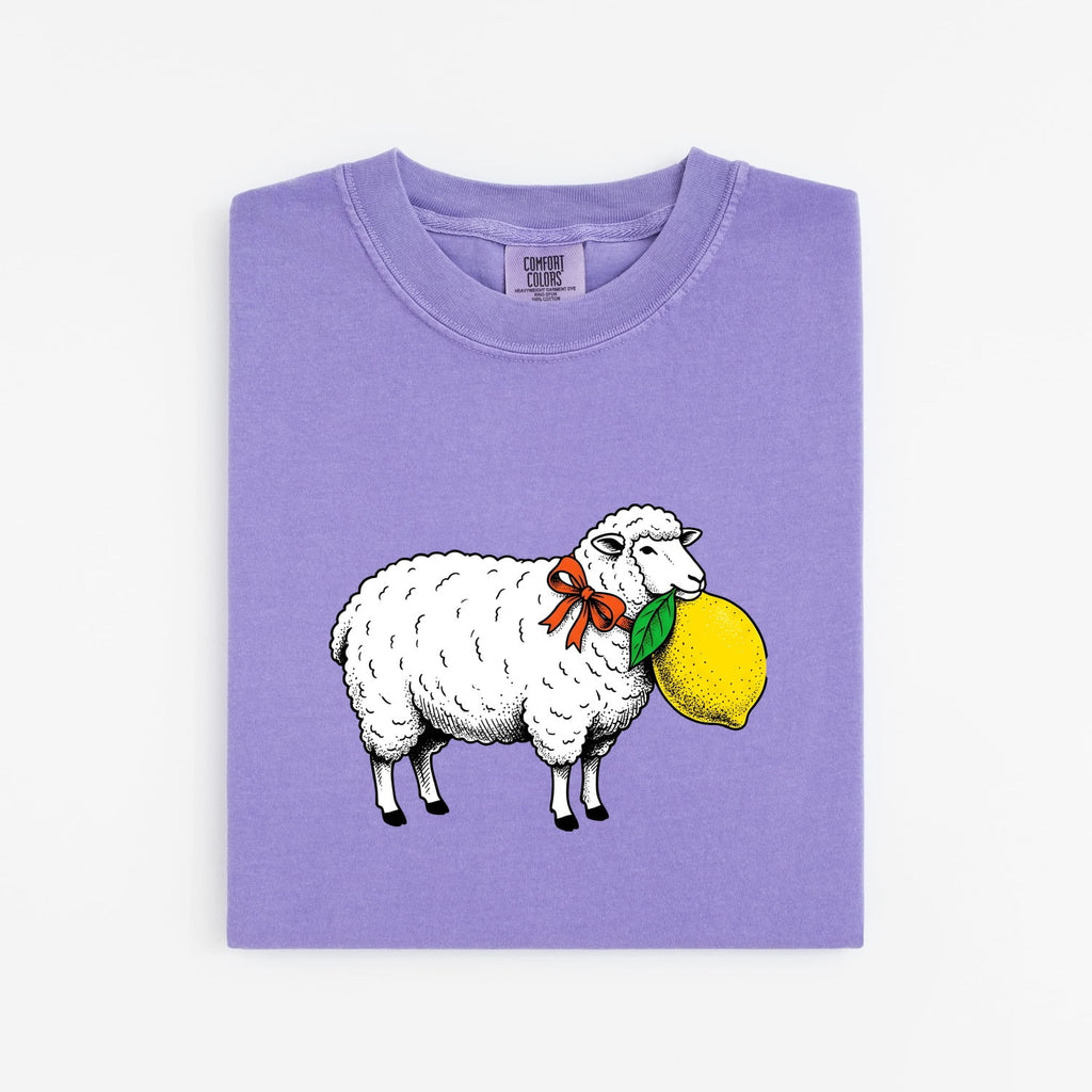 Valentine's Day Lamb Shirt for Women – Kawaii Retro Citrus Cute Sheep Animal Graphic Tee