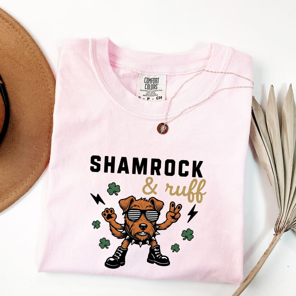 St. Patrick's Day Puppy Shirt for Women – Vintage Shamrock Cartoon Dog Graphic Tee