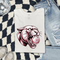 Panther Face Shirt for Women – Retro Arcade Gaming Leopard Illustration Graphic Tee