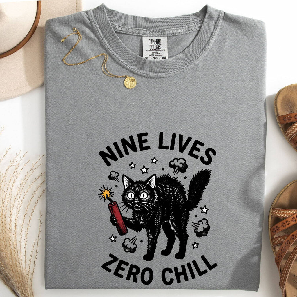 Black Cat Shirt for Women – Funny Vintage Hand Drawn Dynamite Graphic Tee