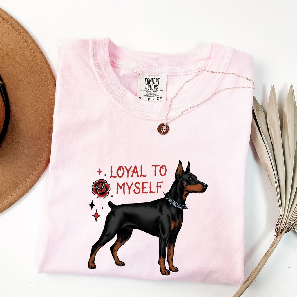 Doberman Shirt for Women – Retro Inspirational Classic Puppy Graphic Tee