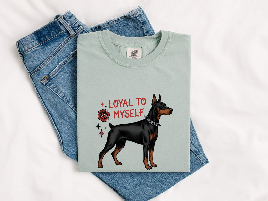 Doberman Shirt for Women – Retro Inspirational Classic Puppy Graphic Tee