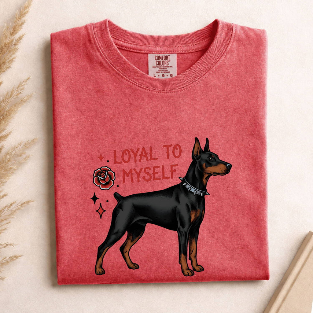 Doberman Shirt for Women – Retro Inspirational Classic Puppy Graphic Tee