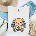 Easter Bunny Shirt for Women – Kawaii Cartoon Polka Dot Rabbit Graphic Tee