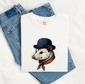 Opossum Shirt for Women – Vintage Cowboy Rodeo Line Art Possum Graphic Tee