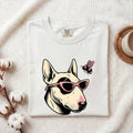 Bull Terrier Shirt for Women – Hand Drawn Eyewear Dog Illustration Graphic Tee